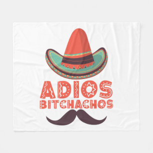 Couverture Polaire Adios Bitchachos Chapeau Rétro Cinco De Mayo