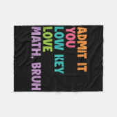 Couverture Polaire Admettez-Le Vous Faible Clé Amour Math Bruh (Devant (Horizontal))