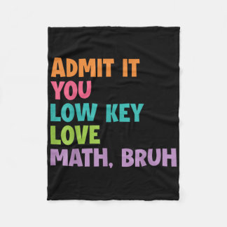 Couverture Polaire Admettez-Le Vous Faible Clé Amour Math Bruh