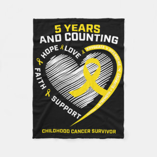 Couverture Polaire Ado Garçons Filles Enfants 5 ans Or Enfance Cancer
