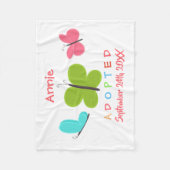 Couverture Polaire Adoption adoptée de papillon - nom fait sur (Devant)