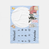 Couverture Polaire Adorable Animaux de ferme Aquarelle Keepsaké bébé (Devant)