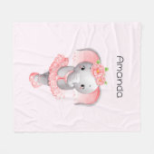 Couverture Polaire Adorable Ballerina Elephant En Pointe (Devant (Horizontal))