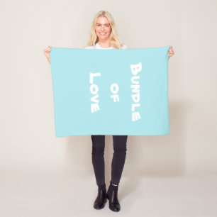 Couverture Polaire Adorable bébé "Bundle of Love" Soft Aqua Blue