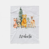 Couverture Polaire Adorable Bois Animaux Vacances Neige (Devant)