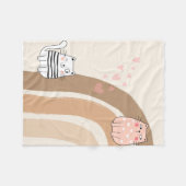 Couverture Polaire Adorable Chat Fallin en amour Fleece Blanket (Devant (Horizontal))