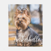 Couverture Polaire Adorable Custom Pet Photo with Name (Devant)