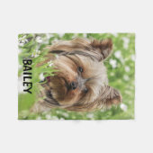Couverture Polaire Adorable Custom Pet Photo with Name (Devant (Horizontal))