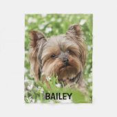 Couverture Polaire Adorable Custom Pet Photo with Name (Devant)
