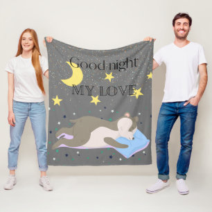 Couverture Polaire Adorable enfants motifs gris