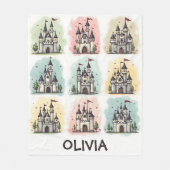 Couverture Polaire Adorable Fairy Tale Château Doodles (Devant)