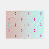Couverture Polaire Adorable Flamants roses Roses Dans L'Amour Personn (Devant (Horizontal))