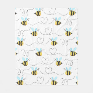 Couverture Polaire Adorable gaffez le motif d'abeille