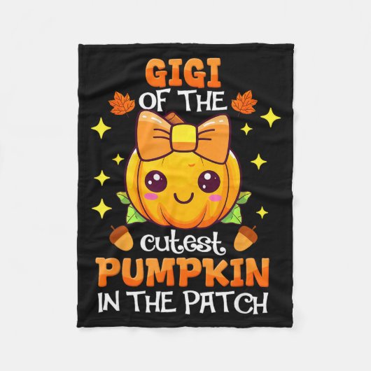 Couverture Polaire Adorable Gigi Of The Cutest Pumpkin In The Patch (Devant)