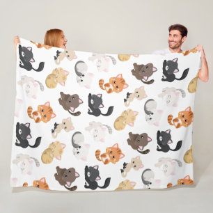 Couverture Polaire Adorable Kitty Cats Imprimer