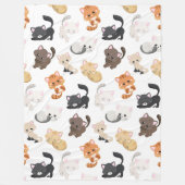 Couverture Polaire Adorable Kitty Cats Imprimer (Devant)