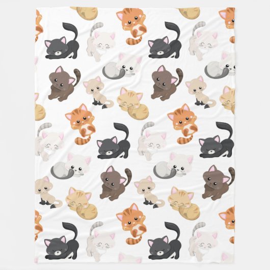 Couverture Polaire Adorable Kitty Cats Imprimer (Devant)