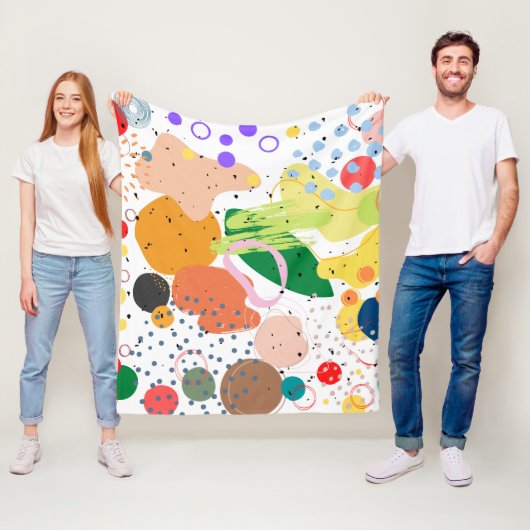 Couverture Polaire Adorable motif abstrait mignon chic toison couvert (En situation)