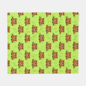 Couverture Polaire Adorable Motif de la marmotte de bois (Devant (Horizontal))