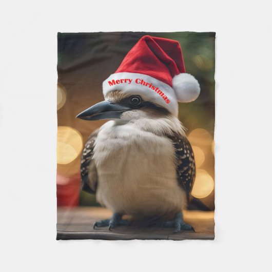 Couverture Polaire adorable Noël Kookaburra, (Devant)
