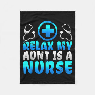 Couverture Polaire Adorable Relax Ma Tante Est Une Infirmière Fière N