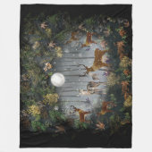 Couverture Polaire Adorable Rindeer La Nuit (Devant)