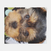 Couverture Polaire Adorable Yorkshire Terrier (Devant (Horizontal))