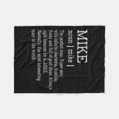 Couverture Polaire Adult Definition First Name Mike Men Funny  (Devant (Horizontal))