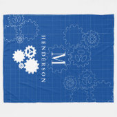 Couverture Polaire Adulte fait sur commande de monogramme de style de (Devant (Horizontal))