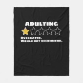 Couverture Polaire Adulte Surévalué Ne Recommanderait Pas Une Étoile (Devant)