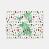 Couverture Polaire Adventure Attend les véhicules de la carte mondial (Devant (Horizontal))