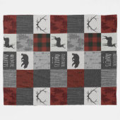 Couverture Polaire Adventure Await Fleece Blanket - Rouge, Noir, gris (Devant (Horizontal))