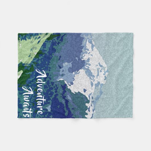 Couverture Polaire Adventure Await Mountain (Devant (Horizontal))