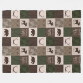 Couverture Polaire Adventure Await woodland Patchwork- vert/brun (Devant (Horizontal))
