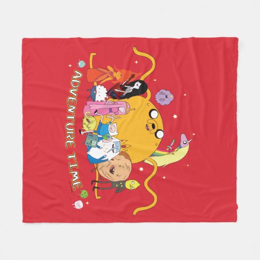 Couverture Polaire Adventure Time | Large Jake Group Graphic (Devant (Horizontal))