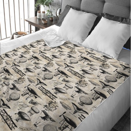 Couverture Polaire Aéronef vintage ID913