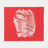 Couverture Polaire Aesthetic Beautiful Chaos Script Typography (Devant (Horizontal))