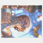 Couverture Polaire Aesthetic / Dark Fantasy Girl (Devant (Horizontal))