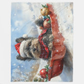 Couverture Polaire Affenpinscher Chien dans la corniche laissez-le ne (Devant)