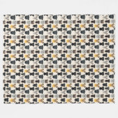 Couverture Polaire Affenpinscher Chien face Collage Motif (Devant (Horizontal))