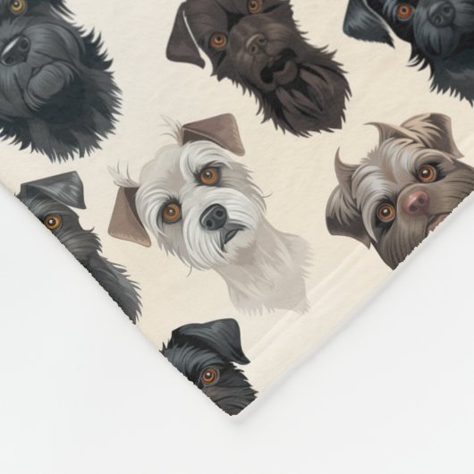 Couverture Polaire Affenpinscher Chien face Collage Motif (Coin)