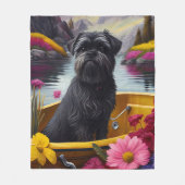 Couverture Polaire Affenpinscher Chien sur une pagaie : une aventure  (Devant)