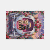 Couverture Polaire Affenpinscher Dog Valentine's Day (Devant (Horizontal))