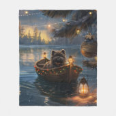 Couverture Polaire Affenpinscher Festive Christmas Voyage (Devant)