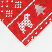 Couverture Polaire Affenpinscher Silhouette Chandail de Noël (Coin)