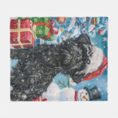 Couverture Polaire Affenpinscher Winter Wonderland Christmas Joie (Devant (Horizontal))