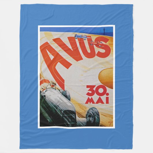 Couverture Polaire Affiche Avus Automobile Racing (Devant)