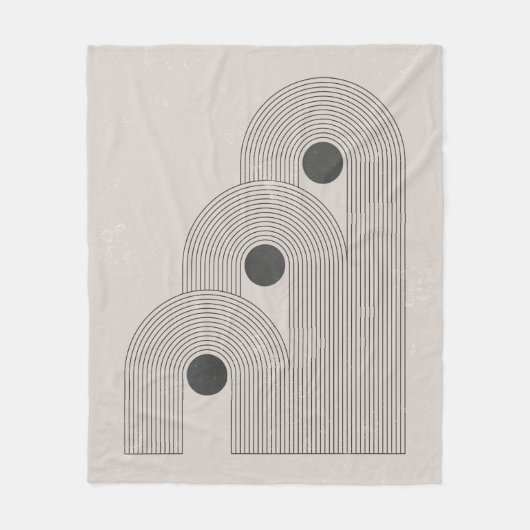 Couverture Polaire affiche contemporaine Abstraite du milieu du siècl (Devant)