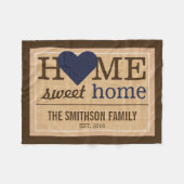 Couverture Polaire Affiche de bienvenue familiale personnalisée (Devant (Horizontal))