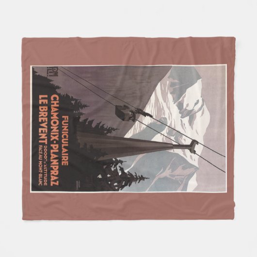 Couverture Polaire Affiche de funiculaire de Funiculaire Le Brevent (Devant (Horizontal))